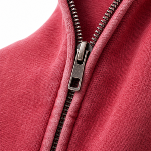 Wholesale Custom Logo Rust Red <strong>Full</strong> <strong>Zip</strong> up Hoodie Oversized Boxy High Street Fashion <strong>Zip</strong>-up Jacket <strong>Jumper</strong> for Men Streetwear - Product Image 5
