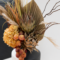 Luxuriöser Handgefertigter Vintage Herbstfarbener Seiden-Kunstblumenstrauß - Hochwertiges Elegantes Herzstück für Wohnzimmer und Esszimmer