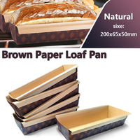 Grand moule à pain rectangulaire en papier kraft, moule à pain épais jetable, plateau de cuisson en mousseline de soie pour la boulangerie et la maison
