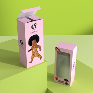 Caja de papel de muñeca de juguete para niña, caja de embalaje de muñeca para niños al por mayor, caja de regalo de juguete Rosa personalizada, embalaje - Product Image 6