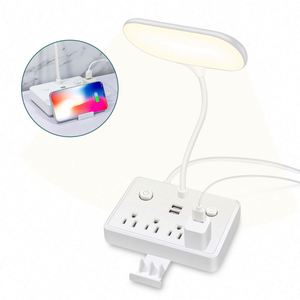 Multiprise intelligente américaine avec 4 prises, <span class=keywords><strong>2</strong></span> ports <span class=keywords><strong>USB</strong></span>, lampe de bureau, rallonge, protection contre les surtensions, prise de courant pour la maison et le bureau - Product Image 2