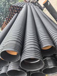 Tuyaux de drainage en plastique noir HDPE, tuyau corrugué à double paroi en PE et pipeline d'égouts de HYDY - Product Image 2