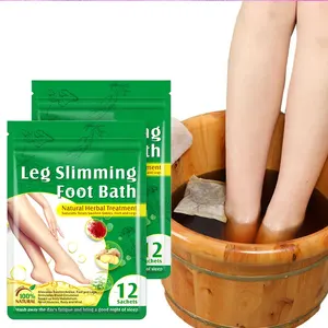 hot sale body leg slimming natural wormwood saffron ginger detox foot soak bath package