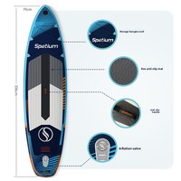 Planche à pagaie gonflable souple en PVC, modèle EN-5, pour le surf, la pêche et le yoga aquatique