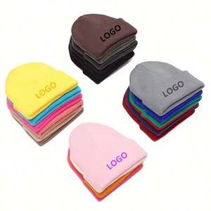 60 Bonnets colorés personnalisables avec logo en acrylique et laine, bonnet d'hiver pour l'extérieur, bonnet tricoté tendance pour femmes - Product Image 2
