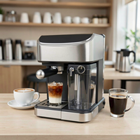 Petits appareils électroménagers, machine à expresso semi-automatique, 15 bars, design compact