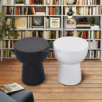 Meubles de maison mobiles de luxe au design moderne, table de chevet ronde créative pour petite chambre et table basse en fibre de verre