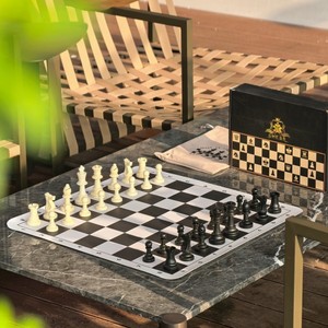 Juego de Ajedrez Portátil Personalizado de Cuero PU para Niños, Estudiantes y Principiantes; Ajedrez de Calidad Profesional en Caja, Altura del Rey 95 mm - Product Image 3