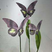 Décorations personnalisées de grands papillons de fleurs géantes en papier pastel pour fête de mariage