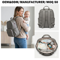 Sac à langer minimaliste en cuir végétalien microfibre écologique, fabrication OEM/ODM en marque blanche, fabricant en gros