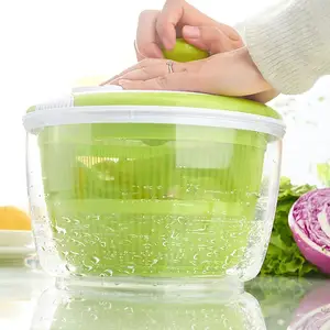 Maniglia e coperchio di bloccaggio multifunzione 4.5 Quart manuale essiccatore per verdure scarico a secco filtro rapido insalata