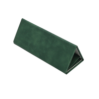 Boîte à lunettes triangulaire de haute qualité avec logo personnalisé Boîtes d'emballage pour lunettes de soleil pliées en PU
