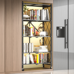High-Capacity Metal Wheeled <strong>Storage</strong> Racks Multi-Level Foldable From Factory <strong>Source</strong>-for Household Coat Shelf Display Use - Product Image 4