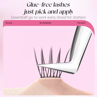 Yelix Bulu Mata Palsu Pre-cut Self-adhesive Diy Cluster Lashes C D Grosir Bulu Mata Segmen Bulu Mata Tempel Press on Cluster Lashes