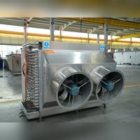 Congélateur tunnel grande capacité avec évaporateur et refroidisseur de surface pour applications de surgélation rapide IQF des pois verts et des carottes