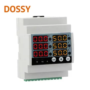 digital display meter DIN-M three phase voltage current frequency and power meter multy-function meter din rail meter