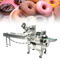 Machine d'emballage automatique horizontale SZ-180 pour sachets oreillers, production industrielle, spécifications multiples, pour l'emballage de donuts
