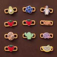 Cartoon Fruit Verbindingshanger Roestvrij staal Gegalvaniseerde afwerking Fris schattig ontwerp Creatieve DIY-armband in niche-stijl