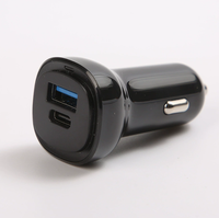 Cargador de Coche Móvil de 65W, Cargador Rápido para Vehículos Eléctricos, PD65W USB C, Carga Rápida, 2 Puertos, Cargador de Teléfono, Enchufe Universal