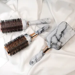 Wholesale marble air bag acetate pig hair massage comb acetate bristle brush comb