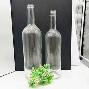 Bouteilles de vin en verre Bordeaux transparentes vides, deux tailles, à col long, pour vin <span class=keywords><strong>rouge</strong></span>, vin de fruits, <span class=keywords><strong>vodka</strong></span> - Vente en gros - Product Image 1