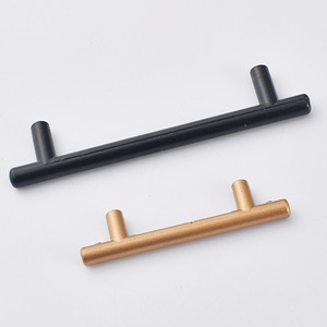 Furniture Handle Bar Cabinet Zinc Alloy Minimalist Durable Gold <b>Black</b> M2 515 B380 LS49901 - Product Image 3