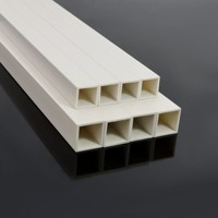 Tube carré en PVC, profilé carré, indéformable, résistant à l'usure, ignifuge, robuste, pour la construction