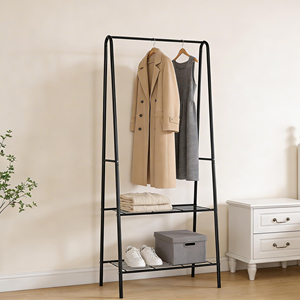 <span class=keywords><strong>Perchero</strong></span> de ropa de 3 niveles personalizable estilo <span class=keywords><strong>escalera</strong></span>, organizador de ropa independiente, <span class=keywords><strong>perchero</strong></span> metálico multiusos para dormitorio - Product Image 1