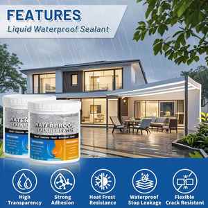 Revêtement d'étanchéité liquide en polyuréthane écologique, durable, haute résistance, agent de réparation invisible pour les fuites de toitures - Product Image 2