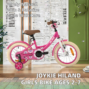 Bicicleta para Niñas HILAND 2026, para Niños de 2 a 7 Años, 12, 14, 16 Pulgadas, Frenos V, Ruedas de Entrenamiento de Acero, Canasta, Campana, Portaequipajes Trasero - Product Image 2