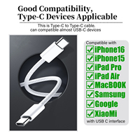 Câble de charge rapide USB-C Type C PD 60W tressé pour iPhone 17 16 15 Pro Max, Huawei, Xiaomi, Samsung, Google