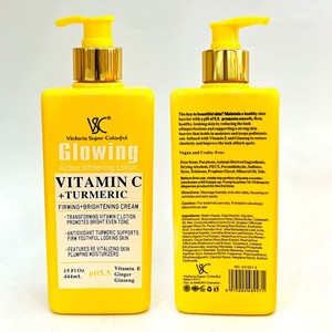 Lotion corporelle à la vitamine C et au curcuma la plus vendue. Contient de l'acide ascorbique - Éclaircit le teint. Hydratation douce. 444 ml. - Product Image 3