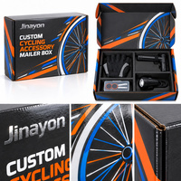 Boîte d'expédition en carton ondulé personnalisée pour accessoires de cyclisme, finition brillante, impression CMYK recto-verso pour emballage e-commerce