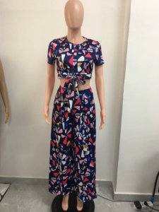 ชุดหลวมของผู้หญิงแขนสั้นลำลองขากว้างแฟชั่นสินค้าใหม่ - Product Image 6