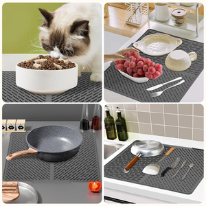 Heat-resistant Non-slip Countertop Protective New Silicone Drain <strong>Pad</strong> For <strong>Kitchen</strong> And Household Utensils - Product Image 5