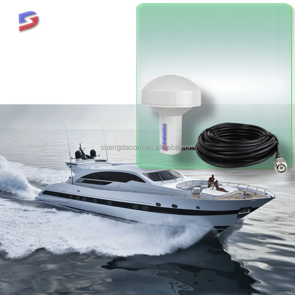 Antenna GPS antenna marina a forma di fungo ad alto guadagno antenna di comunicazione 1575MHz installata sulla scheda della barca