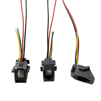 Conector de teléfono con cable RJ12 RJ11 6 pole 6P6C cabeza de cristal conector de chasis hembra cable 623K