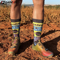 Chaussettes de sport tricotées imprimées en 3D personnalisées Darevie Professional pour le cyclisme et la course à pied