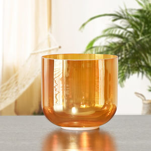 ÉXITO Aurora Colorido Transparente Alquimia Cristal Sonido Cuenco Claro Bol Chantant Avec Poigne Lumire Cosmique - Product Image 5