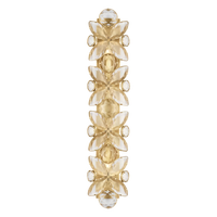 Applique murale en cristal transparent de luxe, nouveau design, 33 pouces, applique murale de couloir, lampe de chevet, applique murale en cristal doré