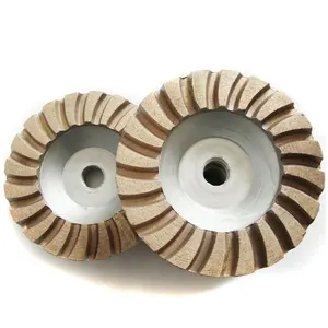 4 Inch Diamond Turbo Grinding Cup Wheel with Swirl Turbo Segment Coarse Grit for Concrete / Granite Floor
