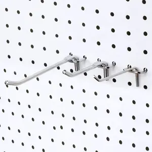 Retail Store Pegboard Display Rack Shelf Bending Tube Stamping Parts Metal Display Hooks Hanging Products