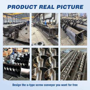 Tùy chỉnh thép không gỉ u-trough vít băng tải máy ngang động vật Thức ăn viên vít băng tải Fly Ash vít truyền đạt - Product Image 4