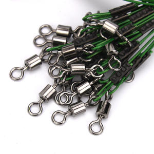 Lignes <span class=keywords><strong>de</strong></span> pêche en <span class=keywords><strong>mer</strong></span> en <span class=keywords><strong>acier</strong></span> haute résistance <span class=keywords><strong>de</strong></span> 50 cm, 150 lb, vert/rouge/noir, avec émerillons et clips pour la pêche à la carpe en lac - Product Image 3