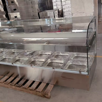 Chauffe-plats de buffet commercial électrique 9 casseroles Bain Marie compteur pour aliments cuits