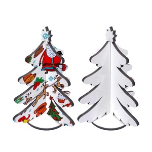 2023 Hot Customized Design DIY Xmas Decoration <strong>Tree</strong> Sublimation Blank Wood <strong>Desktop</strong> <strong>Christmas</strong> <strong>Tree</strong> - Product Image 4
