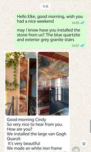 Dalles de quartzite naturel du Brésil Van Gogh Blue Louise et quartzite Portomare pour la décoration murale personnalisée, les comptoirs et les îlots - Product Image 3