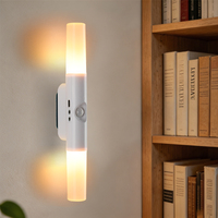 Lampe murale à détecteur de mouvement rechargeable, variateur d'intensité, 3 couleurs RGB, applique sans fil pour escalier, placard, salle de bain, couloir, armoire
