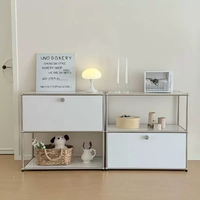 Meuble TV en acier inoxydable, unité de rangement modulaire, design moderne, support au sol réglable, mobilier de salon, maison