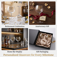 Verre à vin à bulles vintage grande capacité avec décalcomanie dorée pour bars, fêtes et mariages – Vente en gros